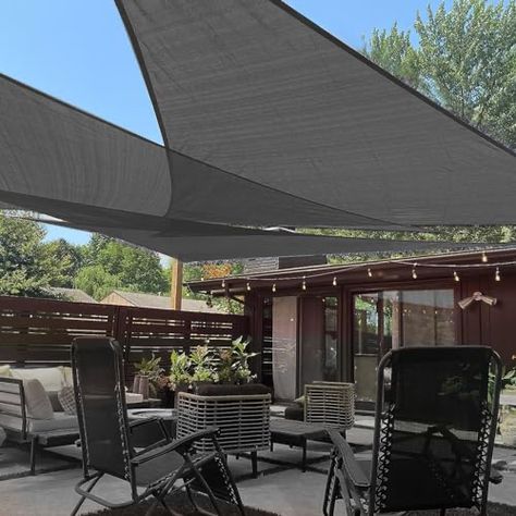 Shade Sail Over Pool, Sail Shade Ideas Backyards, Patio Sail Shade Ideas, Deck Cover Ideas, Sunshade Ideas Outdoor Spaces, Sail Shades For Patio, Sun Sail Shade Ideas, Sun Shade Sail Ideas, Sun Shades For Patio