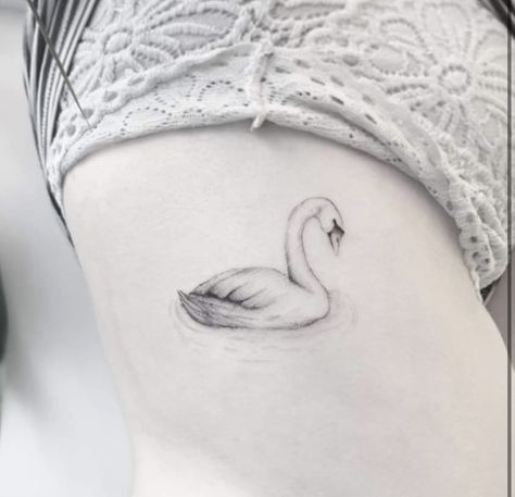 Swan Tattoo Design, Ballet Crafts, Swan Tattoo, Vegan Tattoo, Bunny Tattoos, London Tattoo, Delicate Tattoo, E Tattoo, Line Work Tattoo