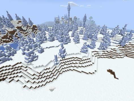 Ice Spikes, Frozen River, Minecraft Seed, Minecraft Pe, Minecraft Building, Biome, Polar Bears, Pink Wallpaper, Polar Bear