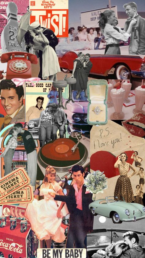 #50s #50sromatic 50s Moodboard Aesthetic, 50s Americana Aesthetic, Anni 50 Aesthetic, 50s Party Aesthetic, 50s And 60s Aesthetic, 50s Wallpaper Iphone, Retro Moodboard Aesthetic, 50s Asthetic, 50s Moodboard