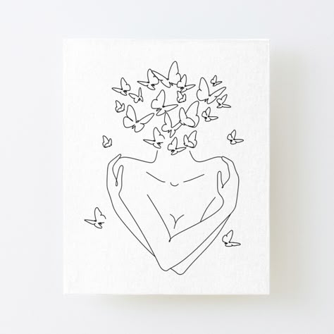 Line Art Drawings Self Love, Self Love Body Outline Tattoo, Self Love Drawing Sketch, Love Yourself Drawings, Love Your Self Tattoo, Self Love Drawings, Love Your Body Tattoo, Love Yourself Painting, Self Love Drawing