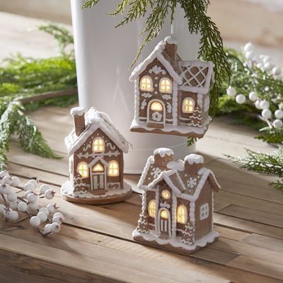 SEASONS OF STYLE | Shop Sales Events Antique Farmhouse Gingerbread House Ornament, Gingerbread Christmas Tree, Holly House, Wood Bead Chandelier, Christmas Bowl, Raz Imports, Gingerbread House Decorations, Christmas Gingerbread House, Gingerbread Christmas