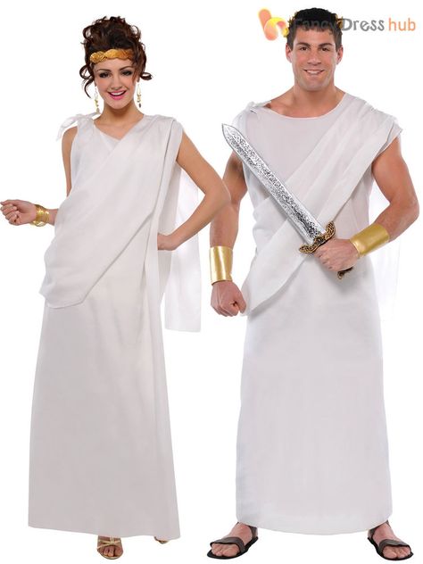 Mens Toga Costume, Toga Fancy Dress, Warrior Princess Outfit, Greek Goddess Costume Diy, Roman Toga, Toga Dress, Toga Costume, Red Long Skirt, Roman Costume