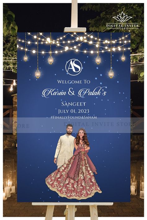 Buy Welcome to Our Sangeet Signage as Custom Portrait Sangeet Online in India - Etsy Sangeet Poster Design, Sangeet Board Ideas, Sangeet Name Board, Sangeet Welcome Board Ideas, Sangeet Welcome Sign, Sangeet Welcome Board, Sangeet Signage, Sangeet Invitation, Wedding Card Quotes