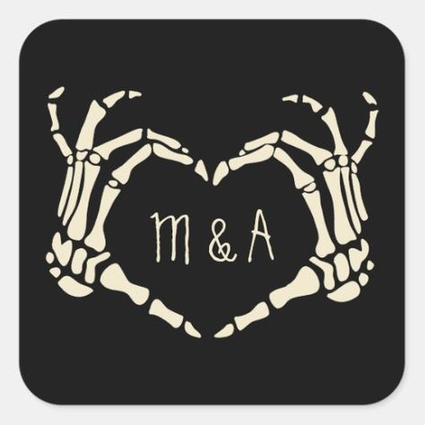 Hands Heart Shape, Skull Couple Tattoo, Optical Illusion Tattoo, Skeleton Love, Wedding Stickers Labels, Heart Shaped Frame, Valentines Art, Heart Hands, Skeleton Hands