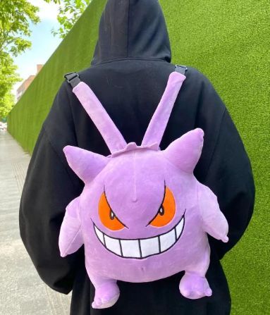 Gengar Plush, Snorlax Pokemon, Pokémon Plush, Pokemon Backpack, Student Cartoon, Pokemon Charizard, Pokemon Plush, Plush Bags, Plush Backpack