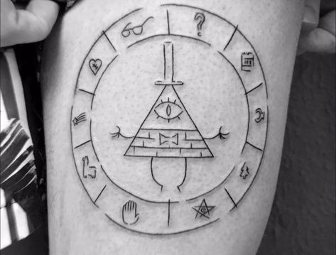 Gravity Falls Sibling Tattoo, Dipper Tattoo Gravity Falls, Bill Tattoo Gravity Falls, Bill Cipher Tattoo Ideas, Bill Cypher Tattoo Design, Gravity Falls Matching Tattoos, Bill Cipher Tattoo Design, Bill Cypher Tattoo Ideas, Agnostic Tattoo