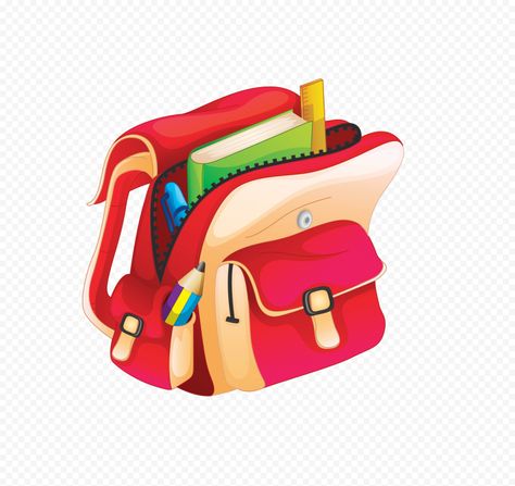 School Bag Supplies, Bag Supplies, Bag Png, Plate Png, Website Color Palette, Bag Illustration, Back To School Bags, Trendy Bags, Inside Bag