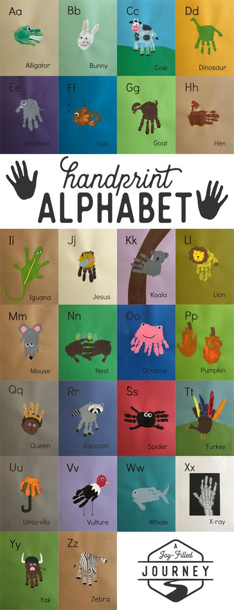 A Handprint Craft Letter, Alphabet Handprint Art Letters, Alphabet With Handprints, Hand Print Letters Handprint Art, Handprint And Footprint Alphabet Book, Letter A Activities For Infants, Hand Alphabet Art, Hand Art For Preschoolers, A Is For Craft Handprint