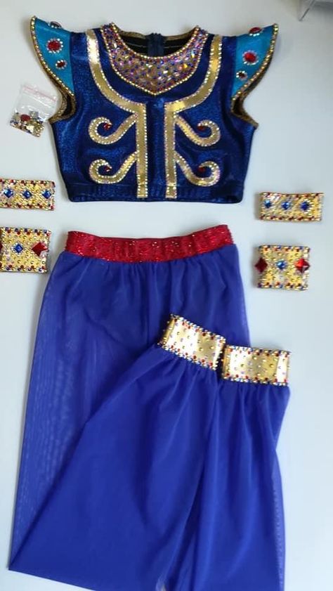 Genie from Aladdin dance costume Genie Dance Costume, Aladdin Genie Costume For Women, Alladin Genie Costume, Aladdin Pantomime Costumes, Genie Outfit Ideas, Aladdin Jr Costumes, Aladdin Costume Ideas, Genie Costume Diy, Genie Costume Aladdin