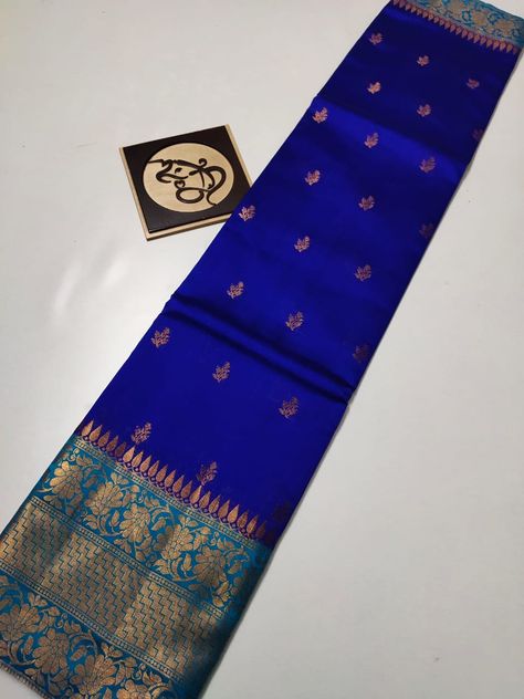 Latest Fancy Sarees, Kanakavalli Sarees, Exclusive Saree Blouse Designs, Saree Fancy, Gota Patti Saree, Latest Silk Sarees, Blue Silk Saree, Cotton Blouse Design, Simple Saree Designs