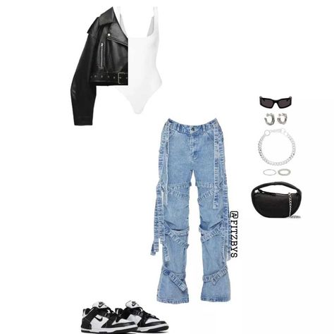 White Body Suit Outfits, Blue Body Suit Outfit, White Body Suit Outfit With Jeans, White Body Suit Outfit, Cropped Leather Jacket Outfit, Body Suit With Jeans, Body Suit Outfit, Leather Jacket Cropped, Nike Sunglasses