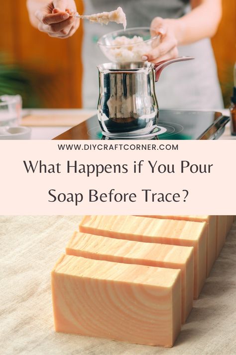 Discover the secrets to mastering the perfect trace in cold process soap making with our in-depth guide! Learn about the consequences of pouring soap before trace, and explore expert tips for achieving a well-emulsified, consistent soap with even fragrance and color distribution. Elevate your soap crafting skills and create stunning, high-quality soaps every time. #SoapMaking #DIYCrafts #ColdProcessSoap #SoapArtisan 🧼✨💕 Best Cold Process Soap Recipes, Cold Process Soap Making, Cold Pour Soap Recipe, Soap Packaging Ideas, Moisturizing Cold Process Soap Recipe, Cold Process Soap Packaging, Cold Process Soap Techniques, Cold Press Soap Recipes, How To Make Cold Pressed Soap