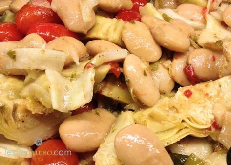 Italian Gigante Bean Salad Meeting Snacks, Salad With Beans, Gigante Beans, Salad Dressing Recipes Vinaigrette, Italian Butter, Salad Vegetarian, Side Salads, Sides Recipes, Wrapped Chicken