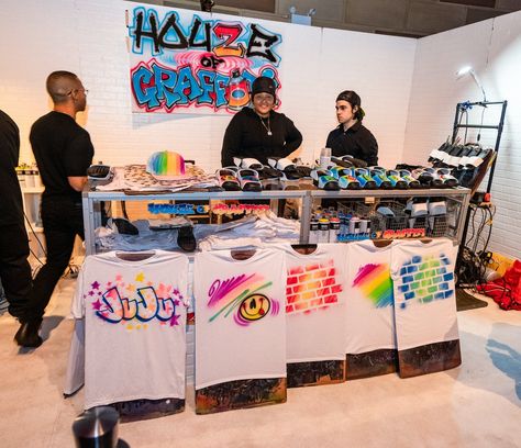 Bar & Bat Mitzvah Activity Ideas | PartySlate Eclectic Centerpieces, Bar Mitzvah Ideas Boys, 2000s Birthday Party Theme, 2000s Birthday Party, 2000s Birthday, Blue Uplighting, Bar Mitzvah Decorations, Decor Theme Ideas, Graffiti Party