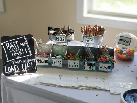 Gender Fishing Reveal Ideas, Fish Gender Reveal Centerpiece, Fish Gender Reveal Ideas For Party, Fish He Or Fish She Gender Reveal Cookies, Bows Or Bobbers, Bait Bar Fishing Party Ideas, Baits Or Bows Gender Reveal Decorations, Ice Fishing Gender Reveal, Fish Themed Gender Reveal Ideas