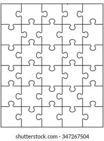 Vector illustration of white puzzle, separate pieces Puzzle Pieces Illustration, Identity Poster, Puzzle Piece Template, Puzzle Drawing, Art Final, Free Puzzles, Quilting Designs Patterns, Quilt Sewing Patterns, Designs Patterns