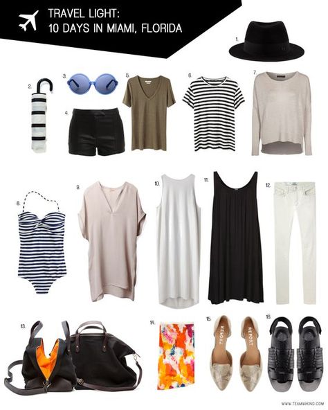 How to pack in just a carryon! - Travel Light: 10 Days in Miami, Florida Miami Vacation, Travel Clothing, Travel Capsule, Packing Lists, Travel Wear, Style Hijab, Travel Wardrobe, Florida Travel, Packing Light