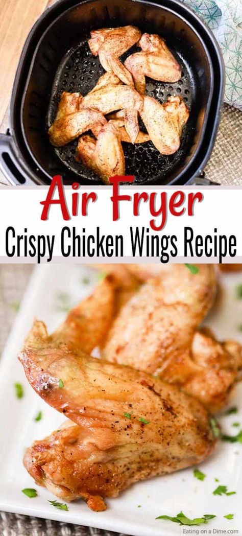 Recipes Chicken Wings, Crispy Air Fryer Chicken Wings, Air Fryer Recipes Chicken Wings, Chicken Wing Seasoning, Homemade Barbecue Sauce Recipe, Crispy Air Fryer Chicken, Air Fry Chicken Wings, Air Fryer Wings, Frozen Chicken Wings