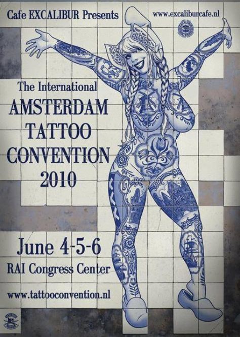 Tattoo Convention Poster, Amsterdam Tattoo, Tattoo Posters, Tattoo Expo, Worlds Best Tattoos, Tattoo Convention, World Tattoo, Home Tattoo, Tattoo Parlors