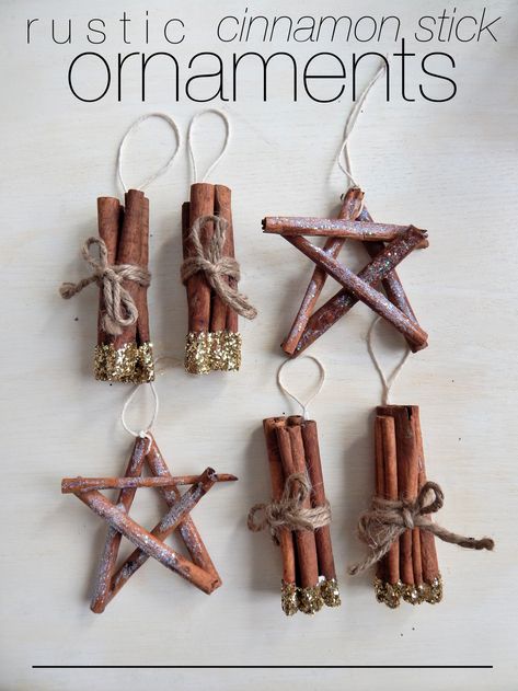 DIY Rustic Cinnamon Stick Ornaments – Consider the Peel Cinnamon Stick Ornaments, Cinnamon Sticks Ornaments, Stick Ornaments, Cinnamon Sticks Christmas, Diy Snowman Ornaments, Stick Diy, Ornaments Ideas, Rustic Christmas Ornaments, Rustic Ornaments