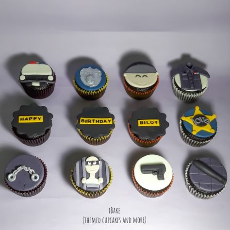 Police Cupcakes, Cake Inspo, Themed Cupcakes, Policeman, Fondant, Cupcake, Cake, Birthday, Quick Saves