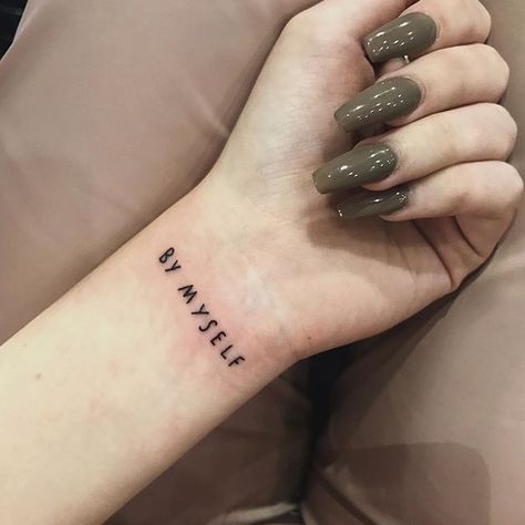 By Myself Tattoo (Taylor Nicole Dean) By Myself Tattoo, Myself Tattoo, Taylor Nicole Dean, Ankle Tattoo For Girl, Beer Tattoos, Fierce Tattoo, Turtle Tattoo Designs, Self Love Tattoo, Tattoo Now