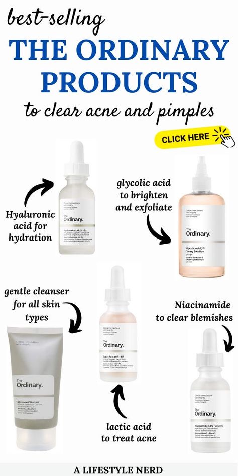 The Ordinary Skincare Routine, Haut Routine, Skin Care Routine Order, Clear Healthy Skin, Ordinary Products, Get Rid Of Acne, Rid Of Acne, The Ordinary Skincare, Basic Skin Care Routine