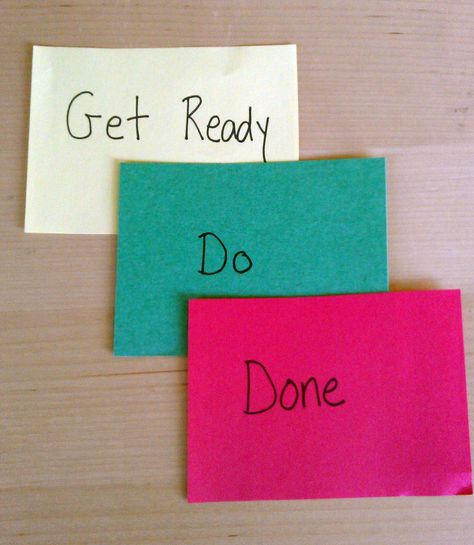 Get Ready Do Done, Visual Organization, Organizing School, Homework Space, Cards Drawing, Organization Binder, Executive Functions, Motor Planning, Executive Function