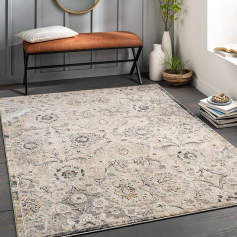 allen + roth Delft 2 x 3 Taupe Indoor Abstract Area Rug in the Rugs department at Lowes.com Allen And Roth Area Rugs, Lowes Rugs, Farmhouse Rugs Living Room, Farmhouse Runner Rug, Abstract Runner Rug, Medallion Area Rug, Abstract Area Rug, Runner Carpet, Living Room Update