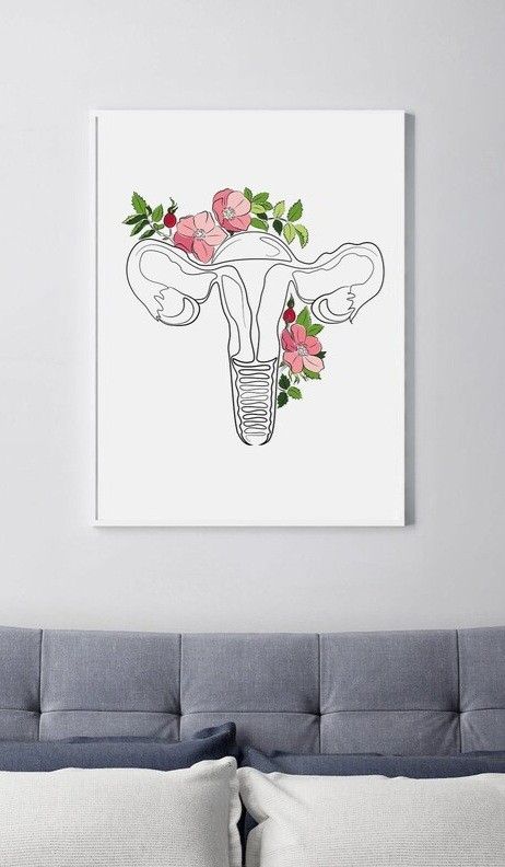 Uterus Drawing, Gynecologist Gift, Line Drawing Wall Art, Bedroom Decorate, Lotus Flower Art, Lotus Painting, Sunset Artwork, Line Print, Wine Print