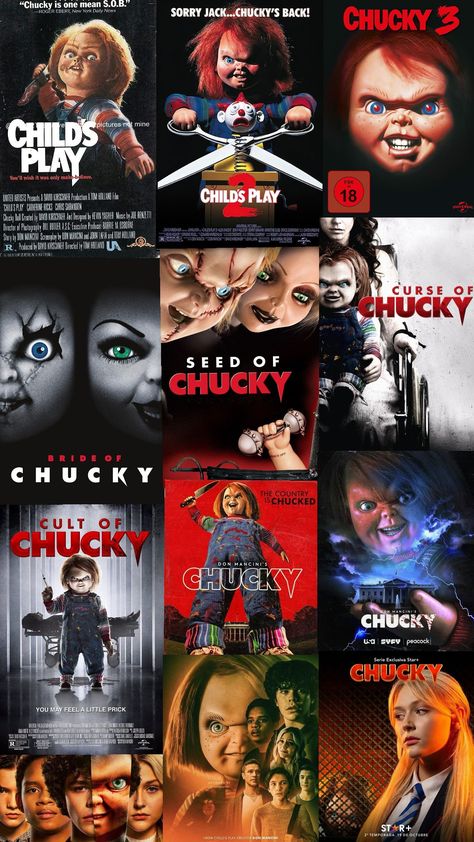 #chucky #horror #movies #collageart #wallpaper Chucky Wallpaper Iphone, Chucky Aesthetic, Chucky Wallpaper, Child's Play Movie, Halloween Aesthetics, Chucky Movies, Scary Things, Halloween Baskets, Guitar Design