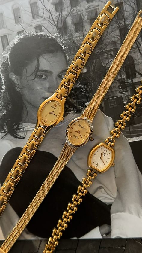 #vintagewatch #vintagestyle #watches #goldjewelry #daintyjewelry #oldmoneystyle #bezelwatch #guccibezelwatch #explorepage #explore #fyp #foryoupage #foryou #peekaboowatch #thekismetreserve #interchangeablenecklace #interchangeablejewelry #vintagegoldwatch #classyjewelry #goldwatch #daintyjewelry #elegantjewelry #oldmoneyaesthetic #cleangirlaesthetic #secondhandfashion #sustainablefashion Dainty Watch Aesthetic, Gold Watches Women Vintage, Engagement Watches For Women, Dainty Gold Watch Aesthetic, Gold Dainty Watch, Vintage Gold Watch Aesthetic, Vintage Gold Watch Women, Gold Watch Aesthetic, Golden Watch Women