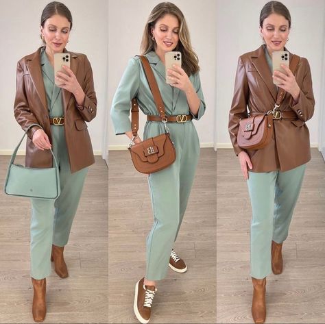 Mint Trousers Outfit, Mint Outfit, Colour Combinations Fashion, Color Combos Outfit, Luxury Photography, Color Combinations For Clothes, Stylish Winter Outfits, Classy Fashion, Stylish Work Outfits