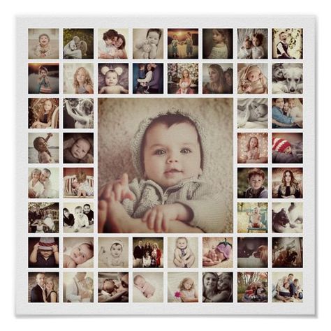 Custom Keepsake Filter Photo Collage Personalized Poster Diy Photo Collage Ideas Creative, Photo Wall Layout, Photo Collage Ideas, Baby Photo Collages, Collage Gifts, Photo Collage Diy, Wedding Photo Collage, Family Photo Gifts, Birthday Photo Collage