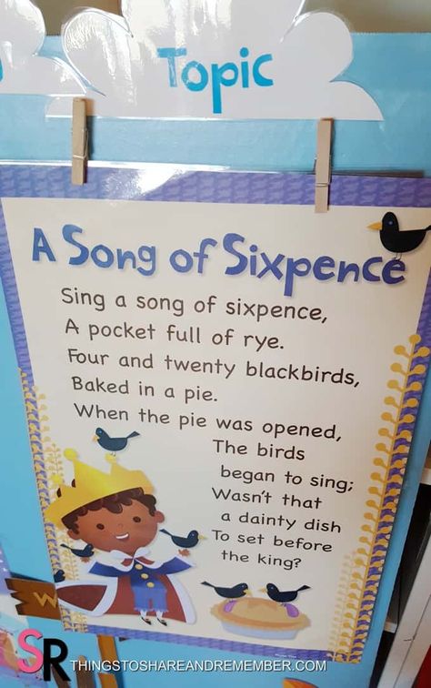 Sing A Song Of Sixpence, Four And Twenty Blackbirds, Write Letters, Sing A Song, Spring Crafts For Kids, Nursery Rhyme, Play Dough, Spring Crafts, Nursery Rhymes