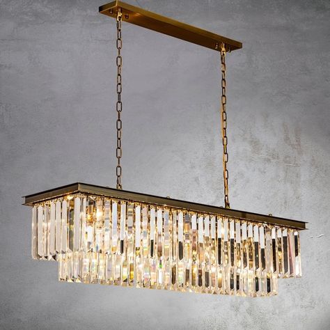 CraftHome 12-Light Mid-Century Modern Gold Fringe Crystal Chandelier for Dining Room - On Sale - Bed Bath & Beyond - 36899050 Chandelier Dining Room Crystal, Gold Chandeliers Dining Room, Crystal Chandelier Dining Room, Glam Chandelier, Dinning Room Lighting, Fringe Chandelier, Chandelier Store, Chandelier For Dining Room, Dining Chandelier