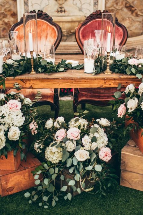 Wedding Head Table Chairs, Love Seat At Head Table, Head Table Chairs, Wedding Receiving Line, Sweetheart Table Chairs, Colored Chairs, Head Table Wedding Decorations, Wedding Venues Florida, Wedding Table Layouts