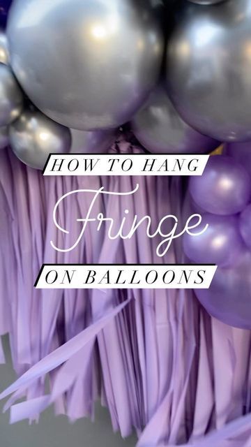 Ellie Mae Makes on Instagram: "Here’s a Tip on how to hand your fringe or streamers to your balloon garlands! It’s easier than you think! #elliemaemakes #balloons #balloonarch #balloonprotip #tipsandtricks #balloontutorial #balloontips #hacks #balloonhacks #howto #balloonhowto #balloongarlands #streamers #fringe #fringewall #balloonfringe #diystreamers #partystreamers #partyfringe #partydecor #azballoonstylist #azballoondecorator" Balloon Garland With Tassels, Day Party Decorations, Balloon Streamers, Balloon Arch With Streamers, Balloon Arch With Fringe, Fringe Balloon Backdrop, Fringe Curtain Backdrop, Balloon Garland With Streamers, Balloon Garland With Fringe