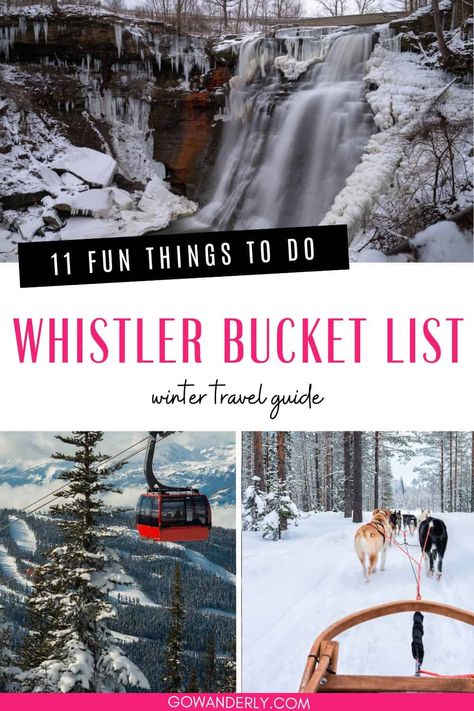 Our guide to 11 must-do activities in Whistler, Canada will have you swooning over snowy peaks and cozy chalets. From adrenaline-pumping slopes to tranquil spa retreats, this ski trip itinerary is pure magic. Ready to make your Whistler dreams come true? Save this pin and start planning your frosty getaway! Whistler Canada Winter, Whistler Winter, Things To Do In Winter, Whistler Ski, Tranquil Spa, Whistler Village, Whistler Canada, Winter Travel Destinations, Mountain Destinations