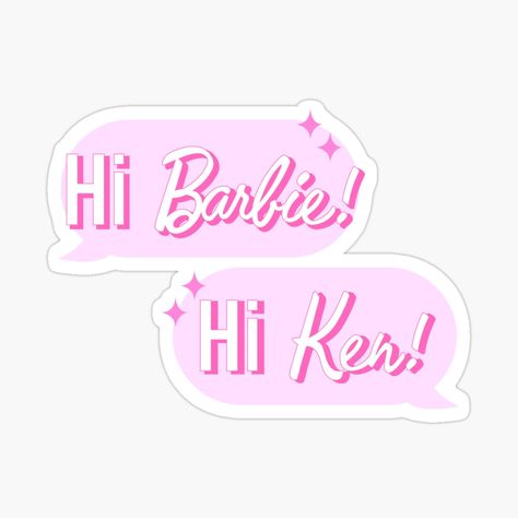 Barbie Movie Stickers, Barbie Stickers Aesthetic, Barbie Elements, This Barbie Is, Barbie Stickers Printable, Barbie Stickers, Stickers To Print, Barbie Poster, Barbie Graphic