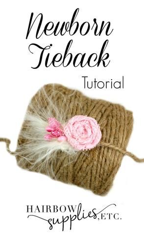 Newborn Tieback Tutorial Baby Nest Pattern, Handmade Rakhi Designs, Diy Photography Props, Tieback Headbands, Photo Props Diy, Wholesale Crafts, Diy Baby Headbands, Newborn Tieback, Newborn Photography Boy