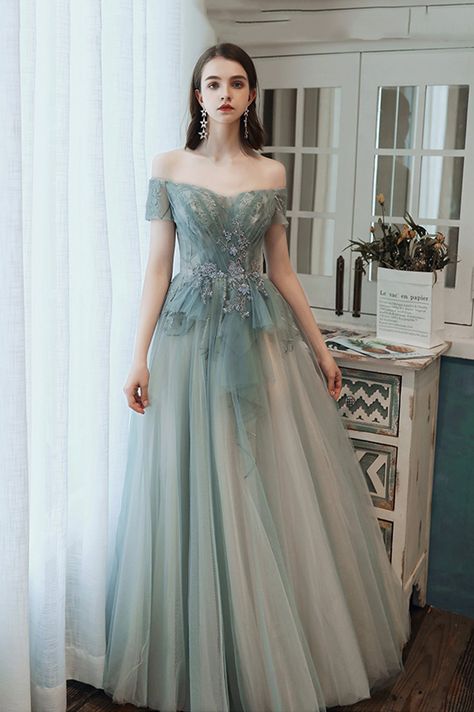 Prom Dress A Line, Lace Long Prom Dress, Occasion Dresses Wedding Guest, A Line Evening Dress, Evening Dress Fashion, Dress A Line, Message Box, Tulle Lace, Wedding Bridesmaid Dresses