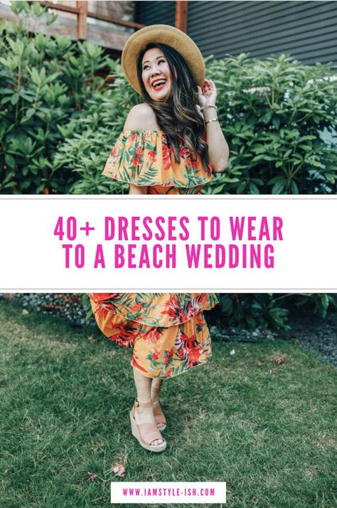 What To Wear Beach Wedding Guest, Beach Ceremony Dress, Beach Formal Attire Women Wedding, Beach Wedding Outfit Guest Woman Casual, Beach Dressy Attire, Caribbean Outfits Party, Casual Beach Wedding Guest Dress, Hawaii Beach Wedding Guest Dress, Resort Chic Wedding Attire