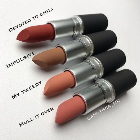 Mac Shades, Pencil Hair, Easy Formal Hairstyles, Mac Lipstick Swatches, Scarecrow Makeup, Mac Lipstick Shades, Powder Lipstick, Mac Lipsticks, Lipstick For Fair Skin