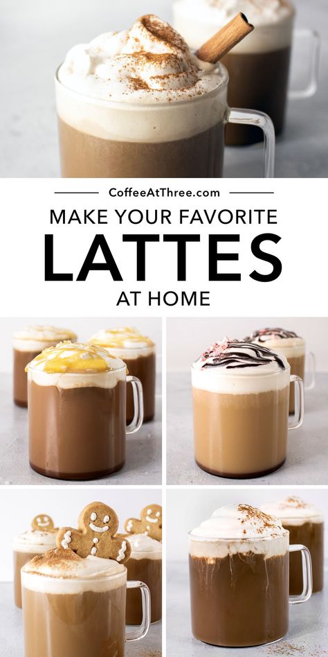 Latte Recipes At Home, Mocha Drink Recipe, Homemade Lattes, Recipes Using Coffee, Expresso Recipes, Espresso Machine Recipes, Flavored Coffee Recipes, Espresso Drink Recipes, Coffee Machine Nespresso