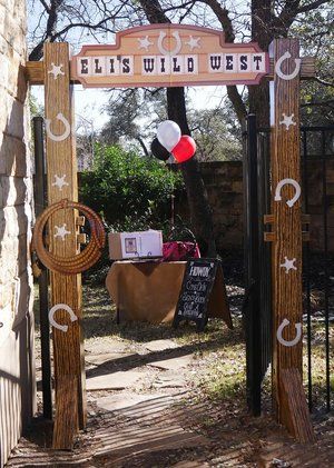 Eli's Wild West Birthday Party Tombstone Themed Party, Wild West Birthday Party, Western Party Ideas, Wild West Birthday, Rodeo Birthday Parties, Cowboy Theme Party, Wild West Theme, Western Birthday Party, Wild West Party