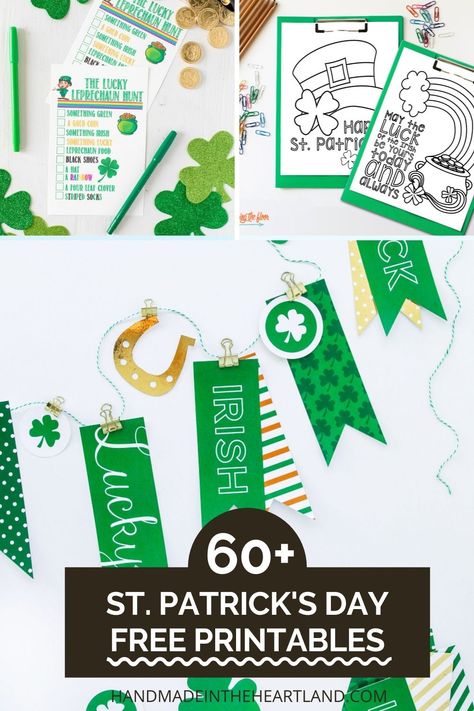 60+ St. Patrick's Day FREE Printables | Handmade in the Heartland Wax Paper Crafts, Classroom Valentines Party, Games Photo, Gold Mason Jars, Easter Egg Coloring Pages, Free Printable Art, Easter Coloring Pages, Valentines Printables Free, Mason Jar Gifts