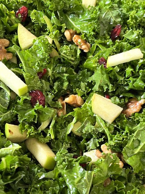 Enjoy a refreshing Kale and Apple Salad recipe that's both healthy and delicious! Packed with nutritious kale, sweet apples, and a tangy dressing. Perfect for any meal. Kale Green Apple Salad, Kale Apple Salad Recipes, Apple Kale Salad, Kale Salad With Apples, Kale And Apple Salad, Harvest Salad Recipes, Kale Salad Dressing, Kale Apple Salad, Green Apple Salad