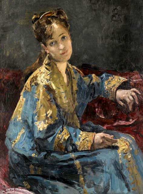 Alfred Stevens - La jeune fille au kimono. Alfred Stevens (1823-1906), Belgique. Alfred Stevens, Lady Godiva, Alberto Giacometti, Italian Painters, Post Impressionism, Oil Painting Reproductions, European Art, Painting Reproductions, Western Art